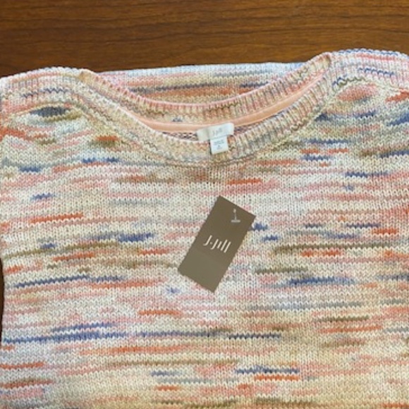 J.Jill Multi Colored Cotton Tunic Sweater - Picture 8 of 12